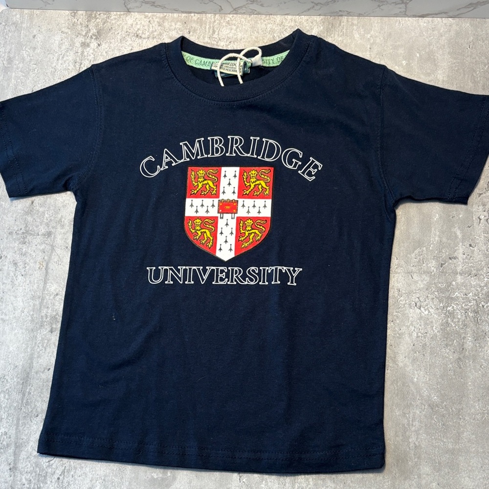 Cambridge University Kids Navy Short-Sleeve Tee NWT size 5/6